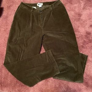 Olive Green LL Bean Corduroy Pants *high waist*